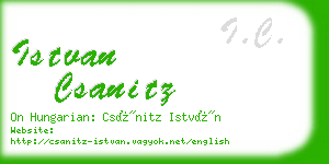 istvan csanitz business card